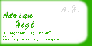 adrian higl business card